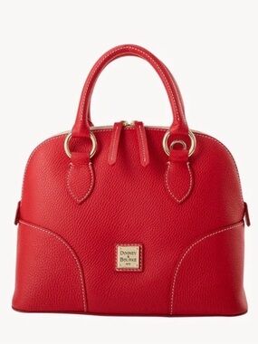 Dooney & Bourke Coral Red Pebbled Leather Satchel